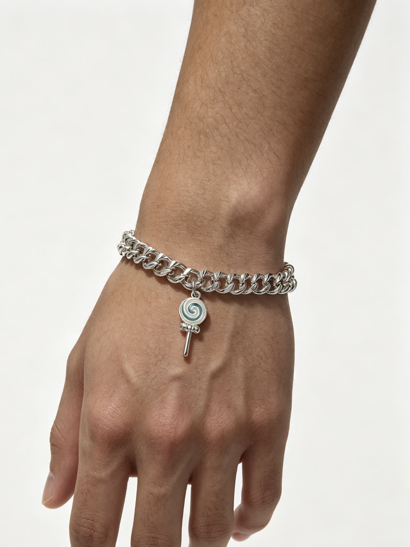 Tiffany & Co. Sterling Silver Bracelet with Lollipop Charm